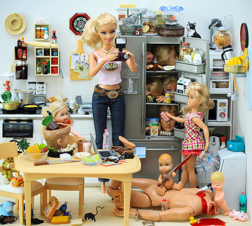 barbie, barbie funny, death, kelly, ken, kids