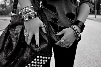 black,  black and white and  bracelets