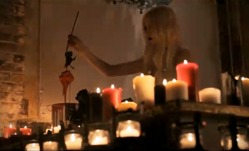 blond hair,  candles and  girl