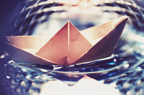boat, bokeh and origami