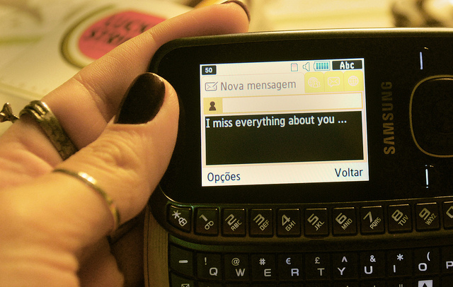 cellphone, i miss you and message