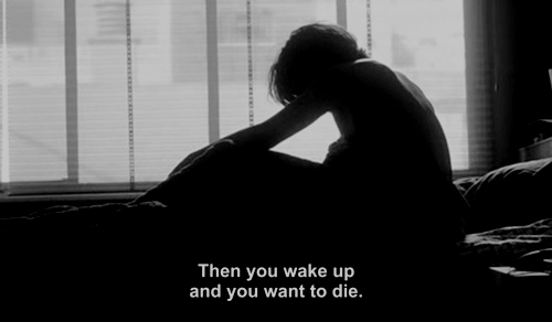 /cristinadiaz, black and white, death, subtitle, suicide