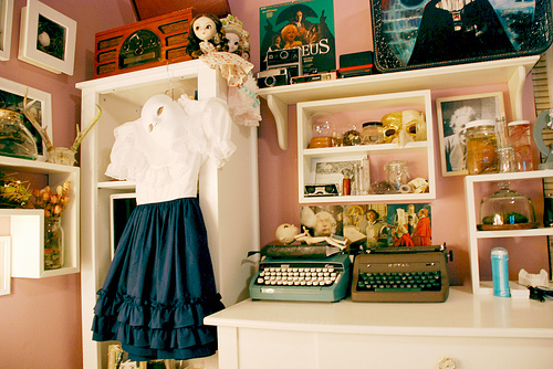 desk, dress and photography