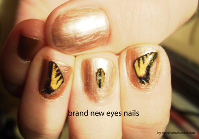 album art,  brand new eyes and  butterfly