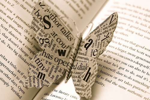 art, book and butterfly