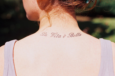  Tatoo on Back  Back Tattoo  Cute  Life Is Beautiful  Live  Tatoo   Inspiring