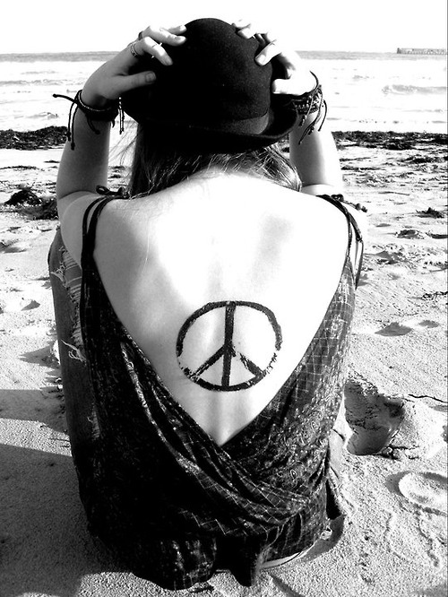 beach, black and white and body art