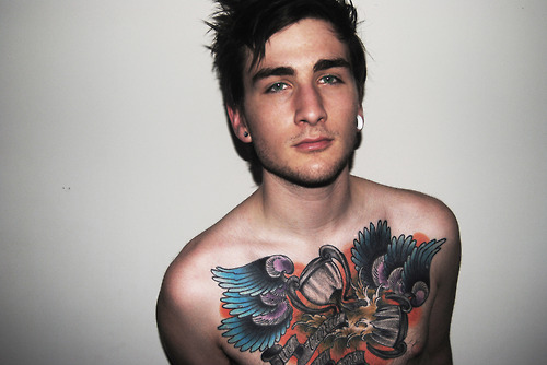 boy, chest piece and cute