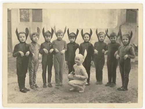 bunny, costume and old photo