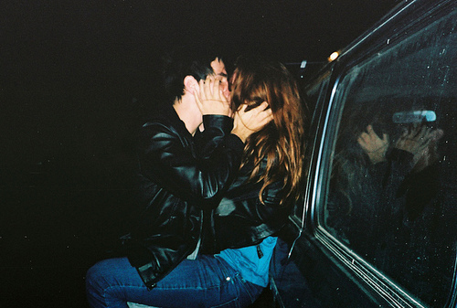 car, kiss and kissing