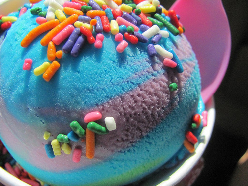 colourful, ice cream and rainbow