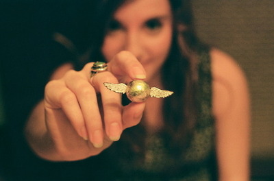 cute,  girl and  golden snitch