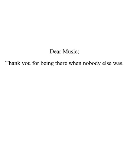 dear, music and thanks