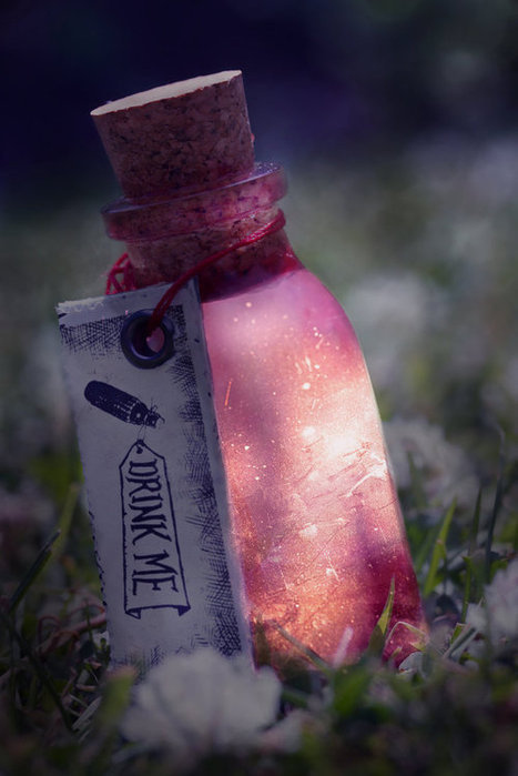 alice in wonderland, bottle and cute