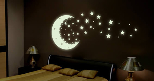 bed, bedroom, goodnight, moon, night, painting - image #64129 on Favim ...