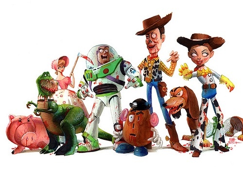 blood, halloween and toy story