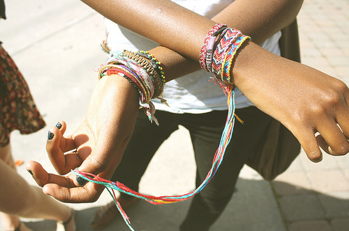 bracelets, colorful and colourful
