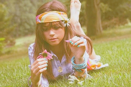 flower, hippie and nature