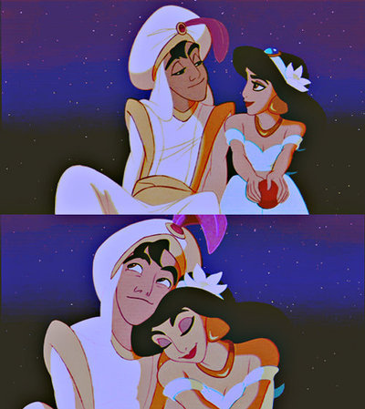 adorable, aladdin, couple, cute, disney, jasmine