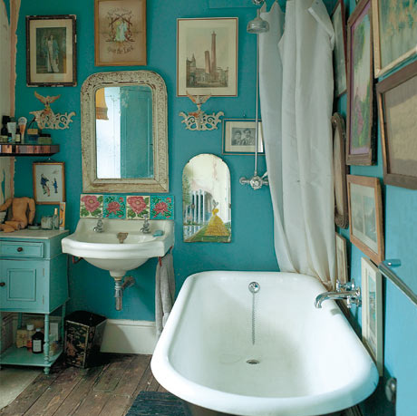 Bathroom on Aqua  Bathroom  Bathtub  Blue  Decor  Rustic   Inspiring Picture On