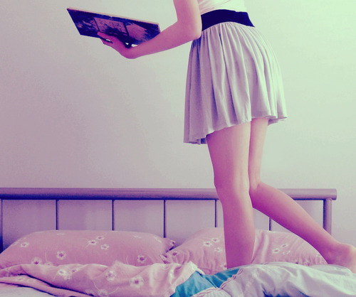 bed, book and cute