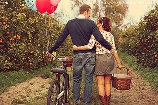 bike,  couple and  cute