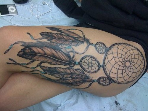 black, dreamcatcher and feather
