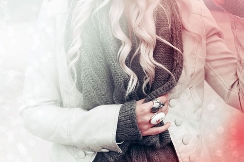 blonde, fashion, jacket, rings, scarf