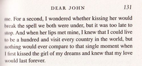 book,  dear john and  kiss
