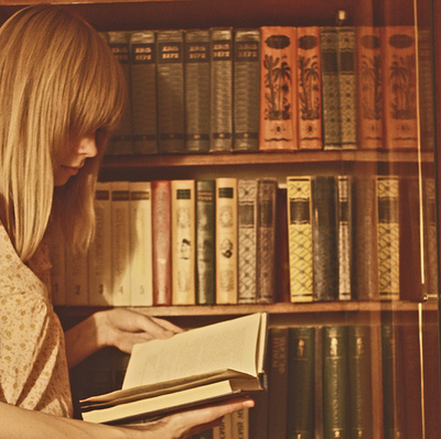 books, girl and photography