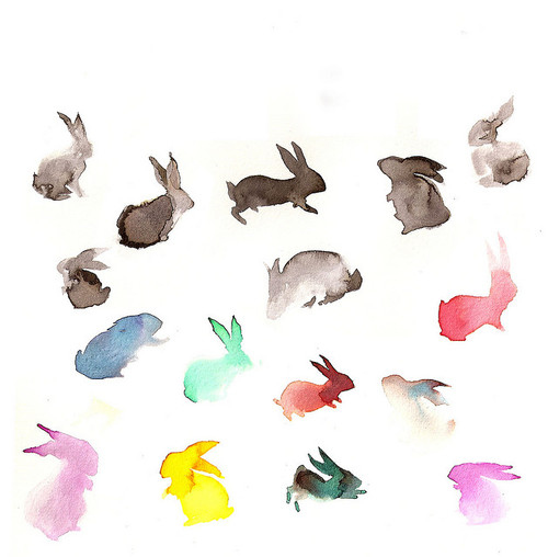 bunnies, bunny and paint