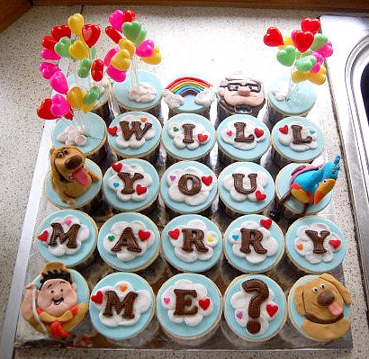 cupcakes cute disney marriage proposal