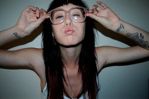 cute, girl and glasses