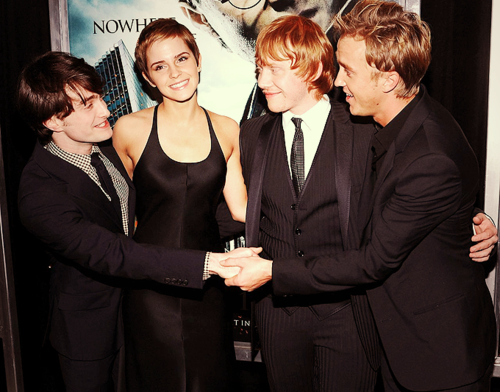 tom felton and emma watson together. emma#39;s on the red carpet,
