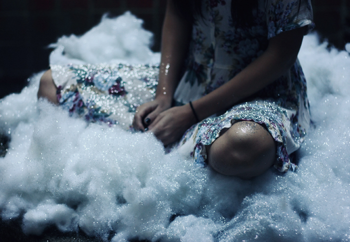 dress, girl and glitter