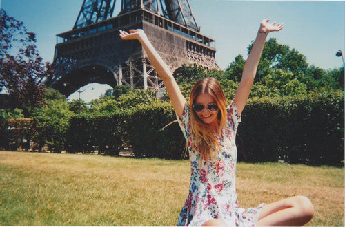 eiffel tower, girl and love
