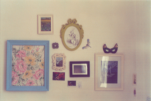 floral, frames and mask