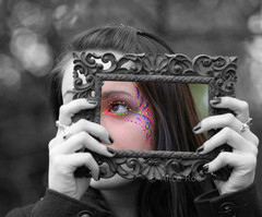 frame,  girl and  photography