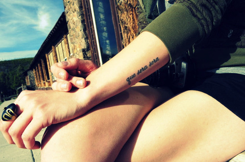 girl, que sera sera and tattoo