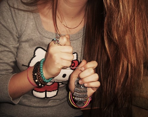 bracelets, colors and hair