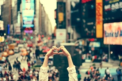 city, girl and heart