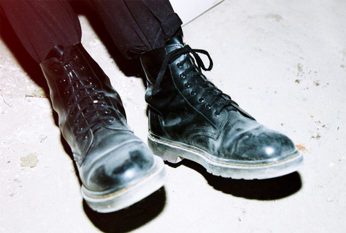 black, boots and elastico