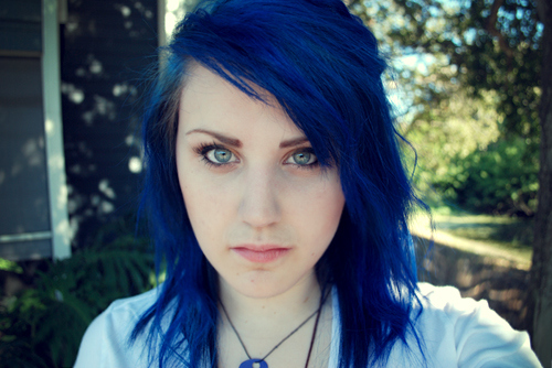 blue, cool hair and cute