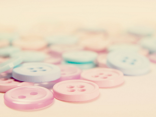 buttons, dreamy and pastel