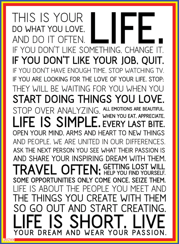 advice, life and live