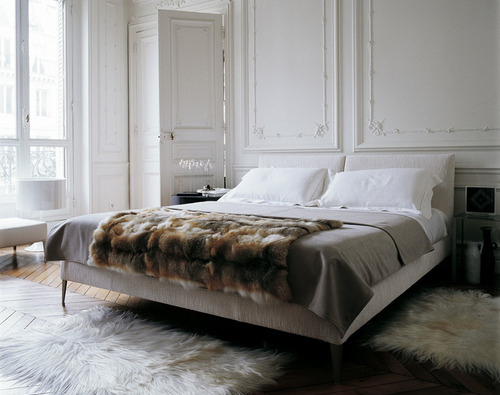 architecture, bed and fur