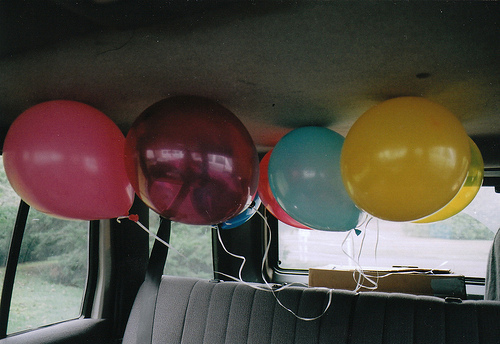balloon, balloons and car