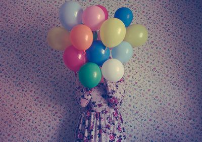 balloons,  blue and  cute
