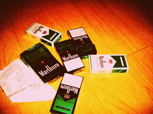 black menthol, cigarettes and marlboro