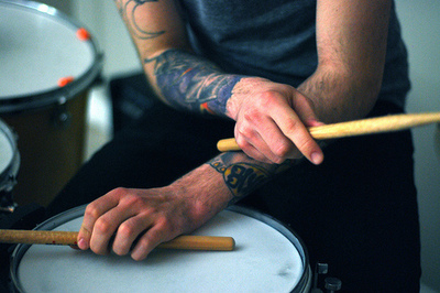 boy,  drum and  hands